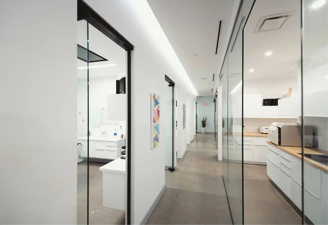 Interior view of Dimension Dental office in Holmdel, showcasing a clean and modern dental environment